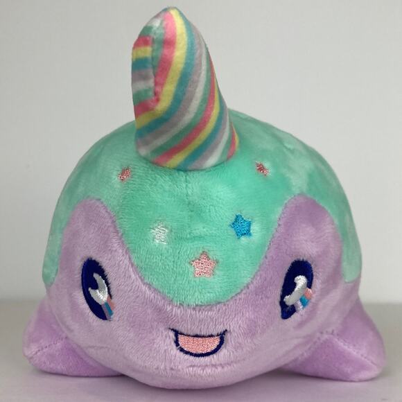 Tasty Peach Studios Pastel Lollipop NOMWHAL 8” Narwhal Whale Plush 2021 Stuffed - Picture 2 of 8
